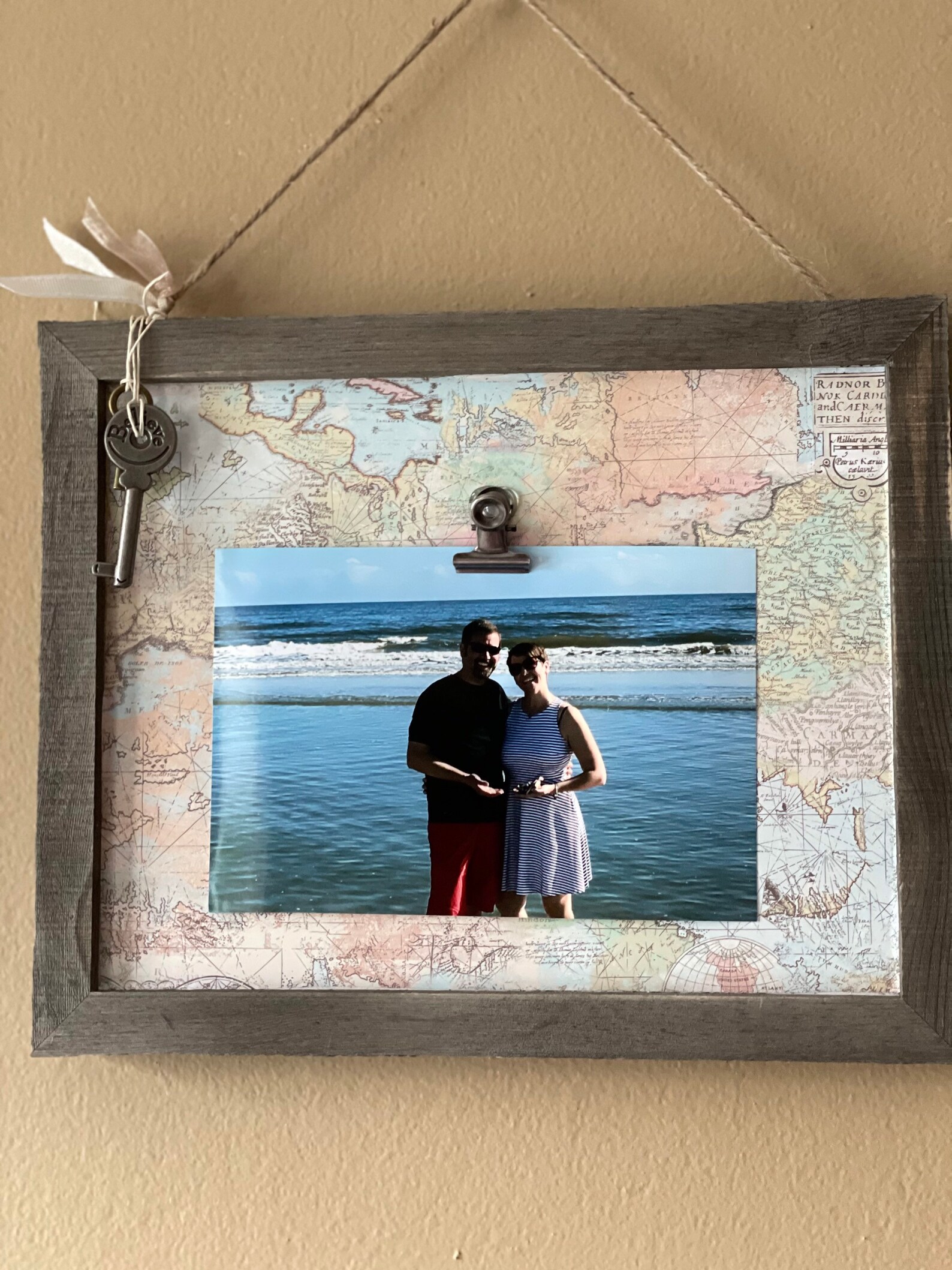 Lets Travel Design 2 Picture Frame Wall Hanging Photo Etsy