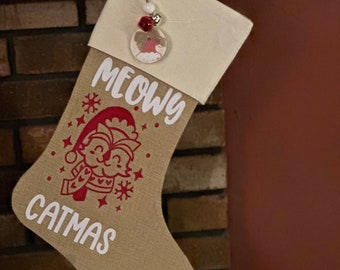 Cat Christmas Stocking for Cats, Fur Babies, Cat Parent #2