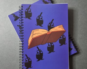 A5 Wizard Notebook || Magical Notebook, Lined Notebook, Blue Notebook, Hat Notebook, Stationery Gift, School Gift, Wirebound Notebook