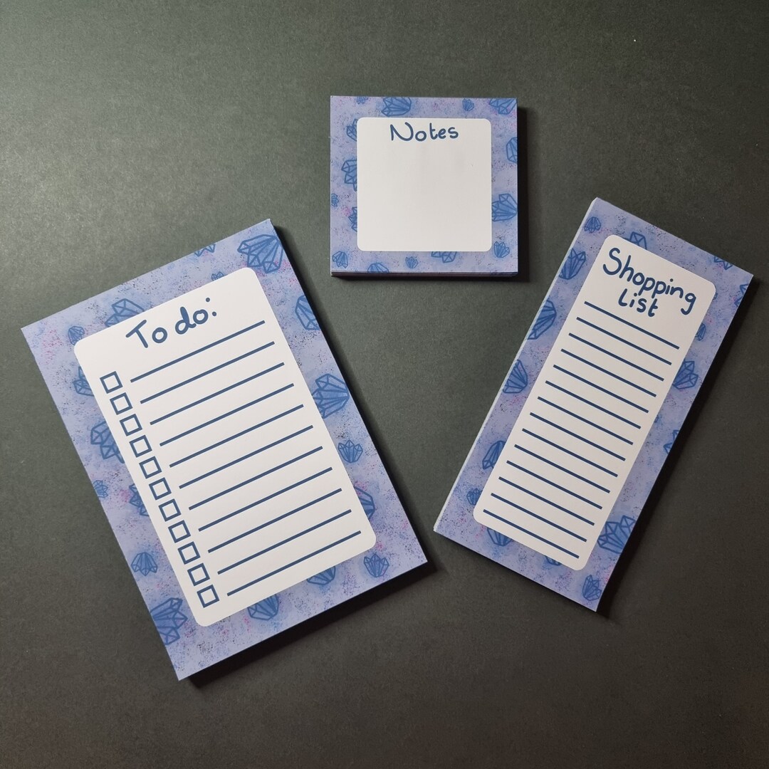 Crystal Notepad Magical Notepad to Do List Shopping List Etsy
