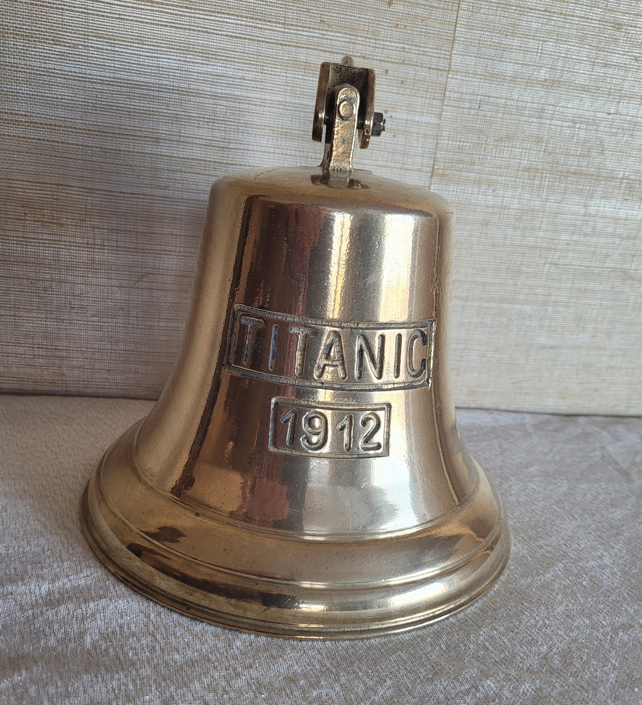Vintage Brass Maritime Ship Bell Titanic Bell 1912 London Hanging