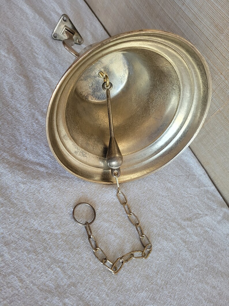 Vintage Brass Maritime Ship Bell Titanic Bell 1912 London Hanging Nautical Wall Decor Doorbell