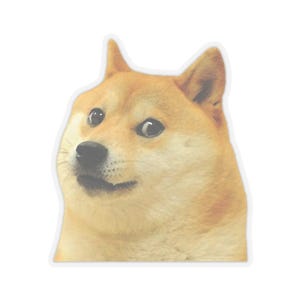 Sticker Doge, sticker chien Doge, sticker meme Doge, crypto Doge, sticker crypto-monnaie DogeCoin, autocollant sur la lune, collant transparent