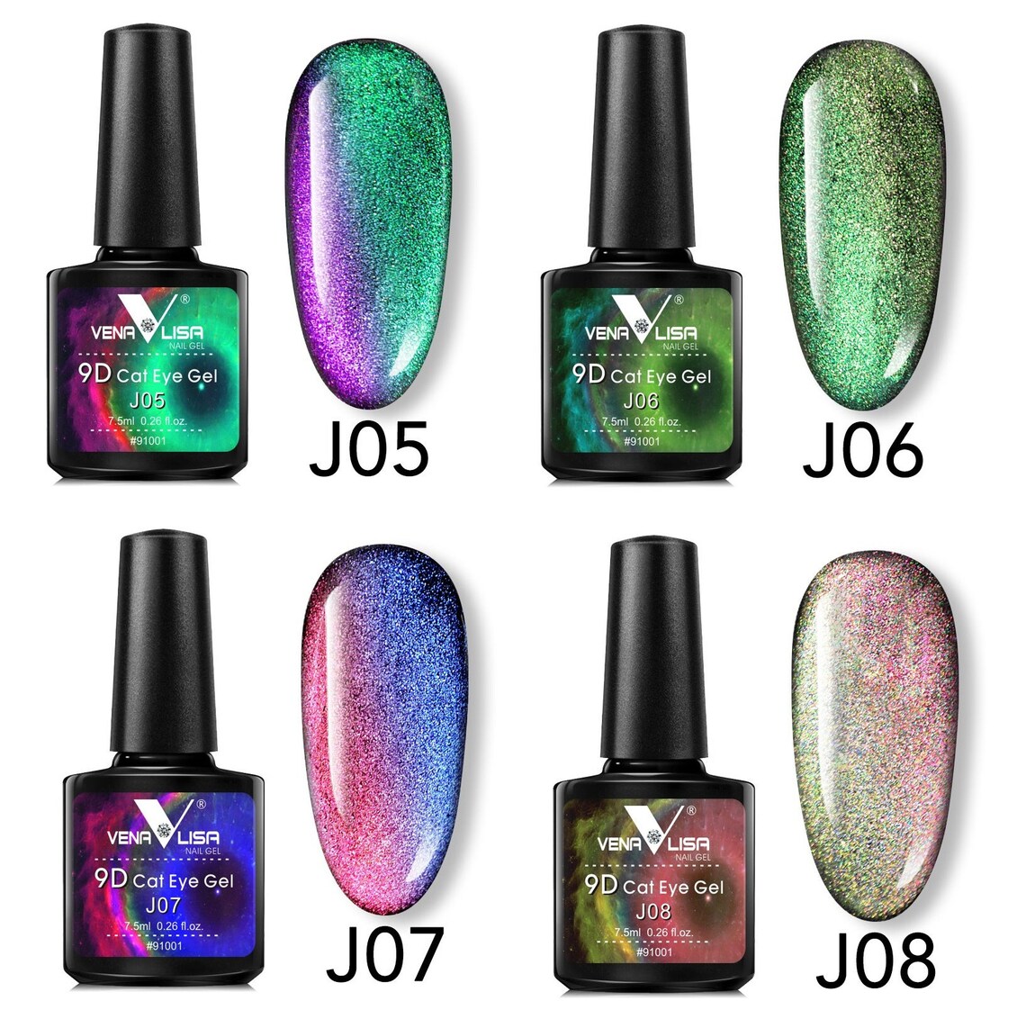 7.5ml Galaxy Cat Eyes Gel Polish UV Soak Off Emaille 16 Etsy