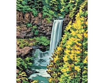 Cataratas Brandywine, Whistler - Estilo novela gráfica