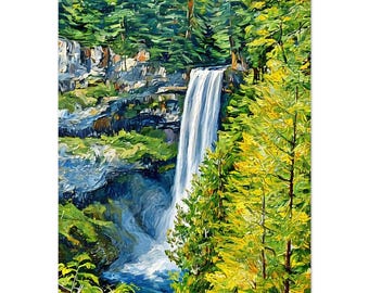 Cataratas Brandywine, Whistler - Estilo de pintura al óleo
