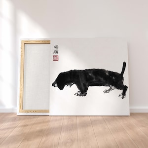 Dachshund Acuarela china, arte del perro, acuarela del perro (impresión de bellas artes o descarga digital)