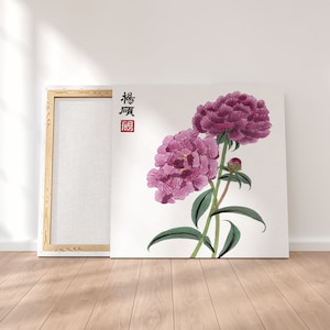 Peonia cinese, Arte cinese della peonia ad acquerello, Pittura Zen