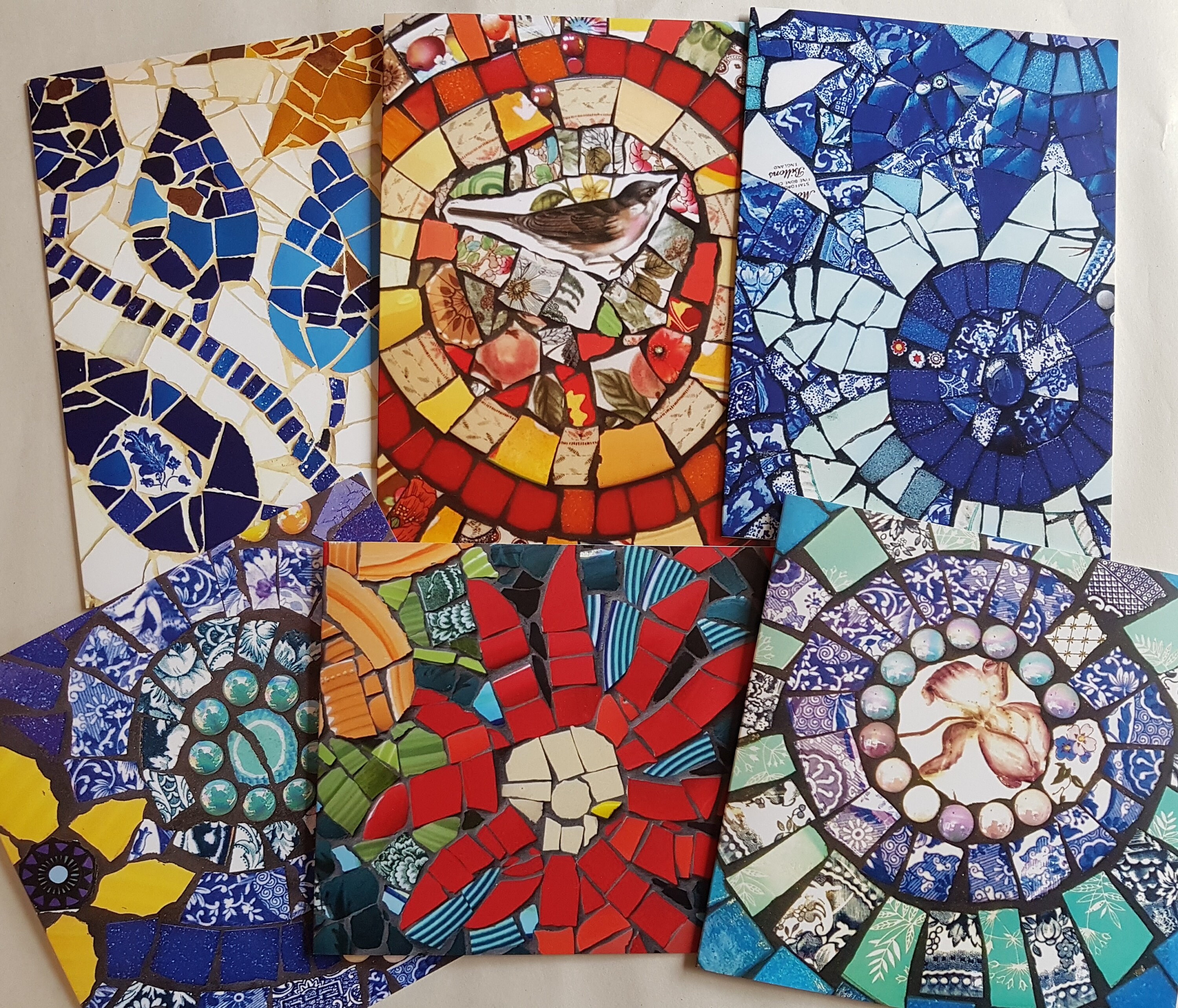 6 Mosaic Greetings Card Bundle The Judy Collection blank Etsy