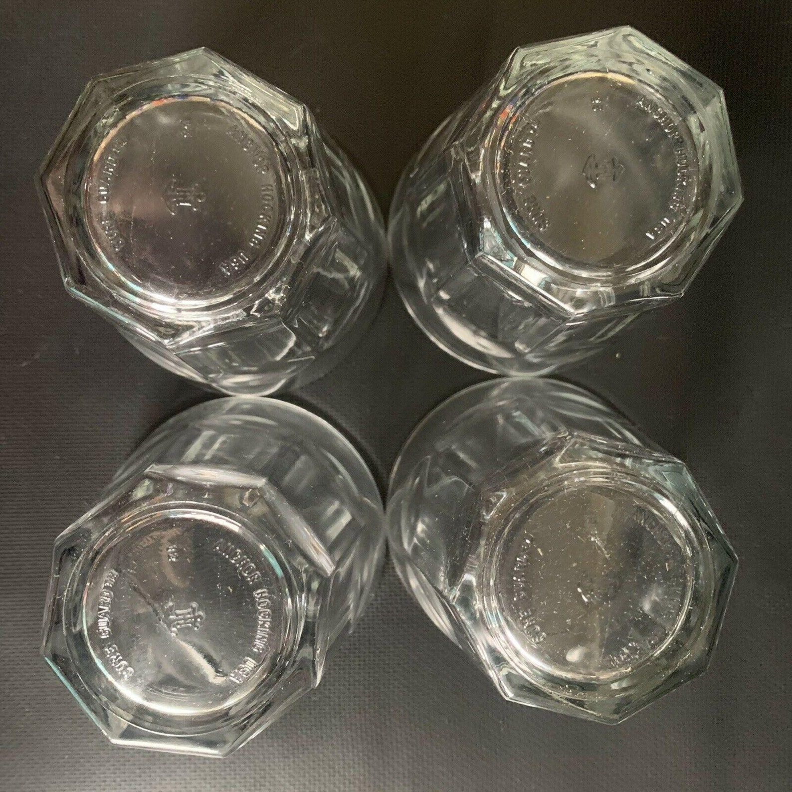 Ensemble de 4 anchor Hocking Sure Guard Octagon Glasses Etsy