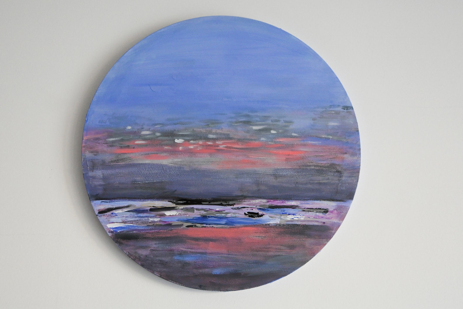 Round canvas wall art abstract wall art abstract wall art Etsy