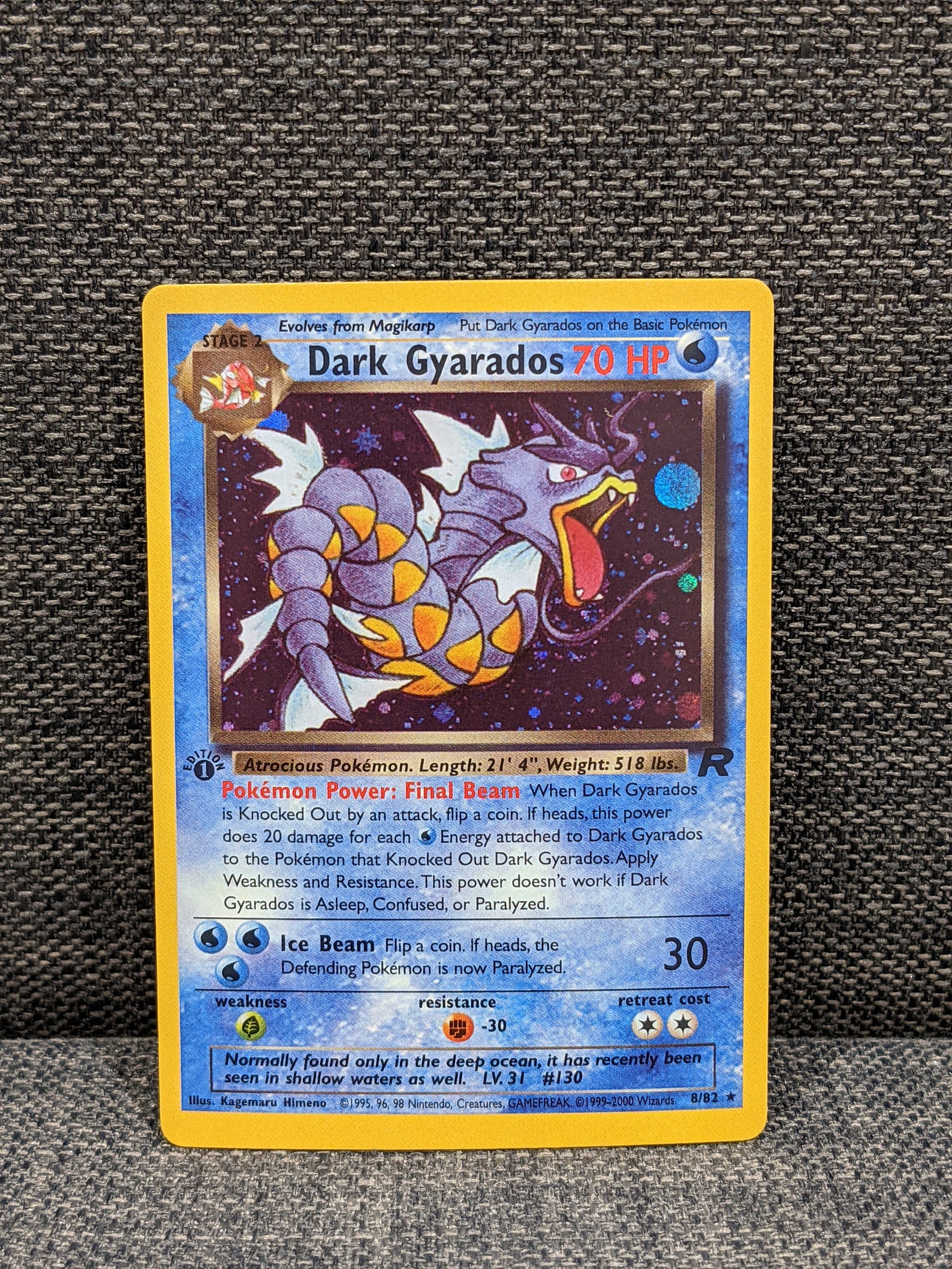 HOLO 8/82 Dark Gyarados 1st Edition Team Rocket Set Etsy
