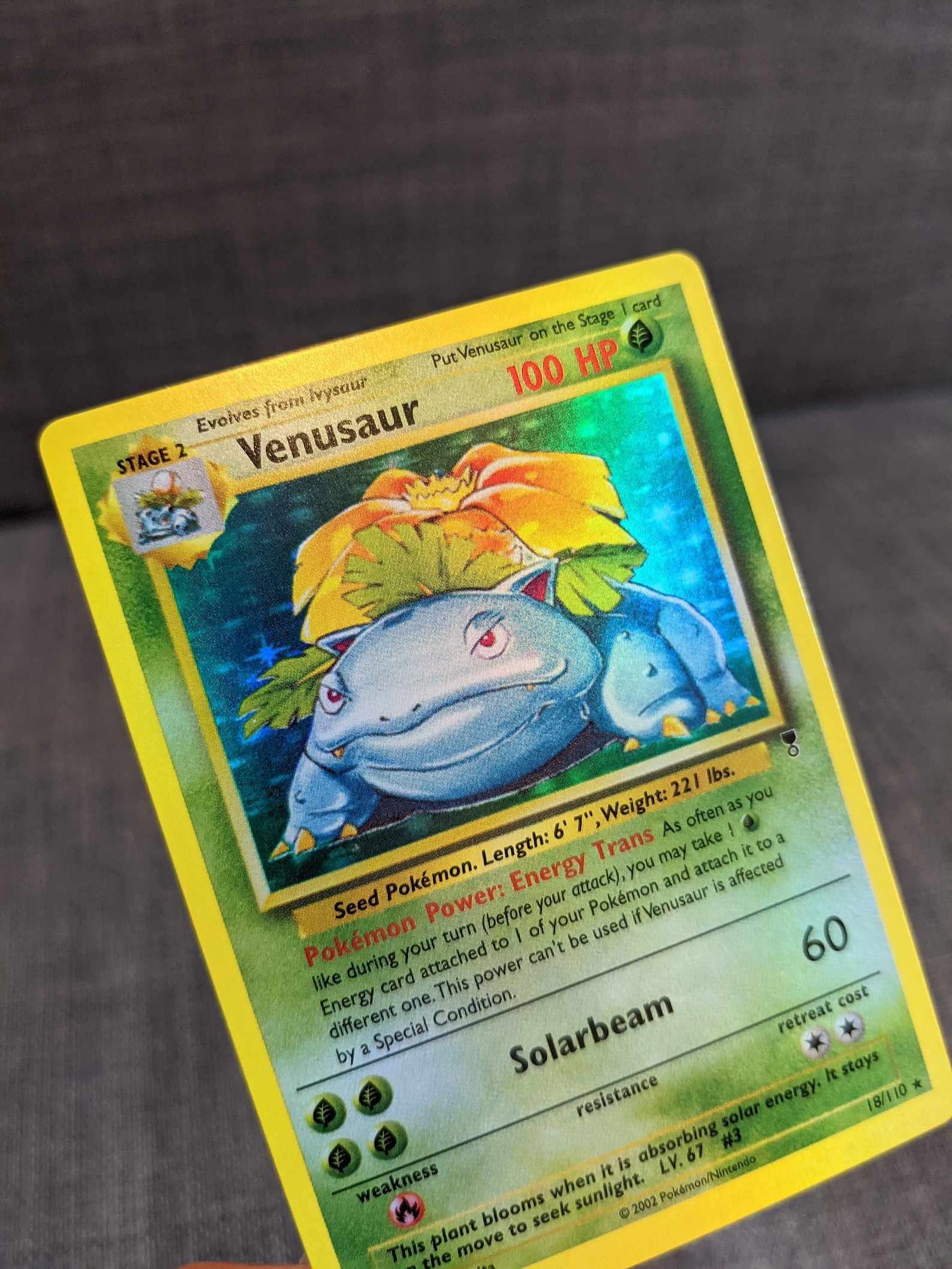 HOLO 18/110 Venusaur Legendary Collection Handmade Proxy Etsy
