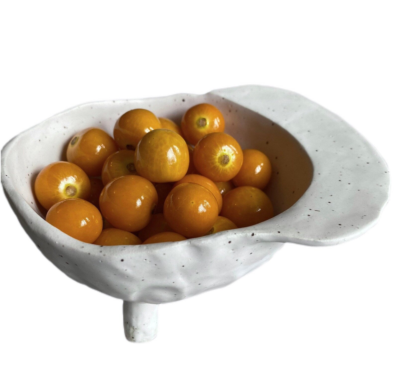 Medium legged matte white decorative bowl Etsy