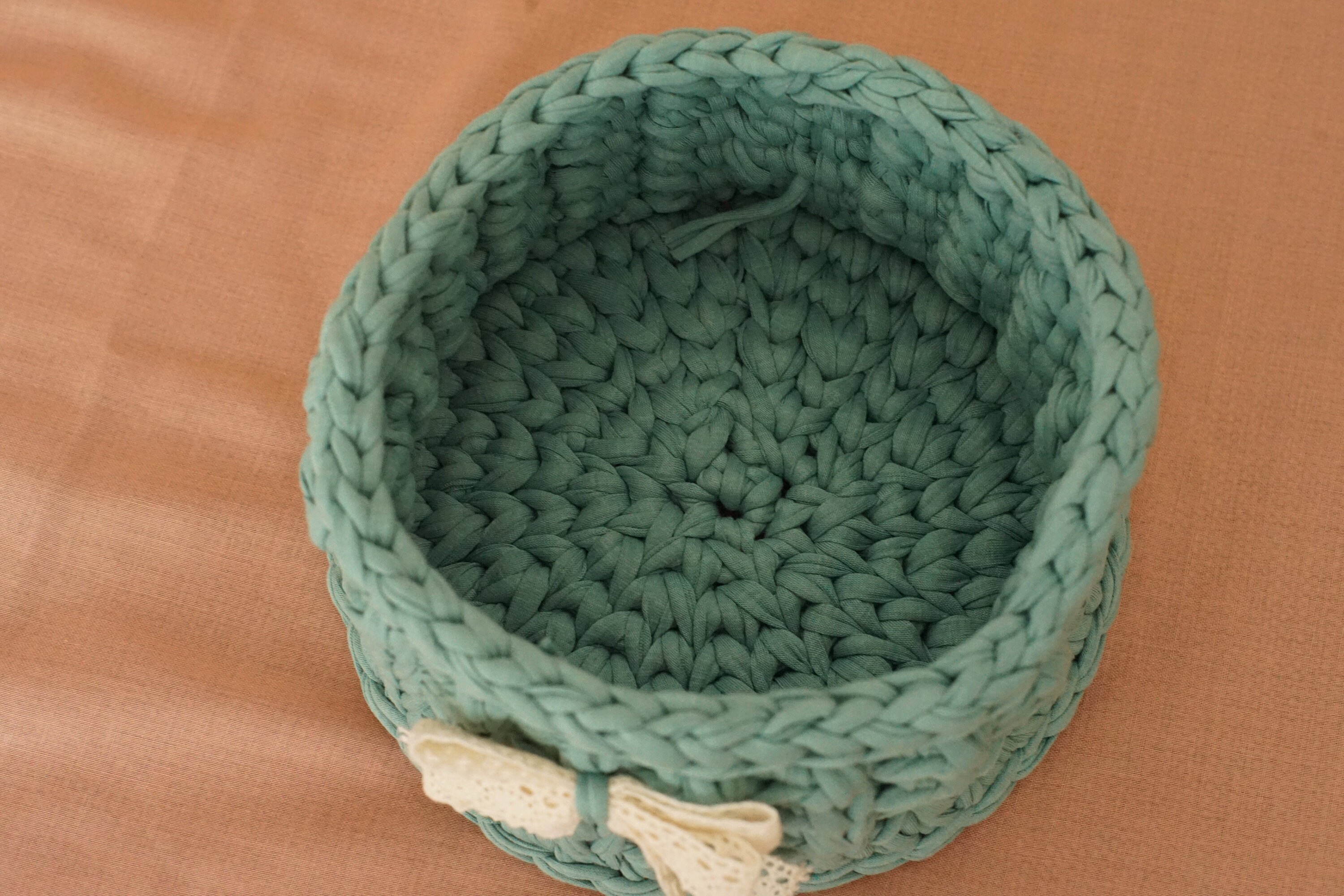 Crochet basket Etsy