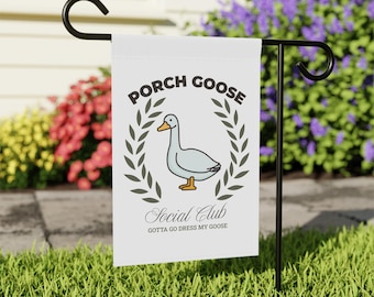 Porch Goose Garden Banner: Decorative Outdoor Flag