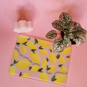 Lemon Limoncello Glass Chopping Board: Shatterproof Kitchen Decor image 8