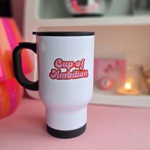 Taza de viaje Dolly Parton: Termo de acero inoxidable Cup of Ambition