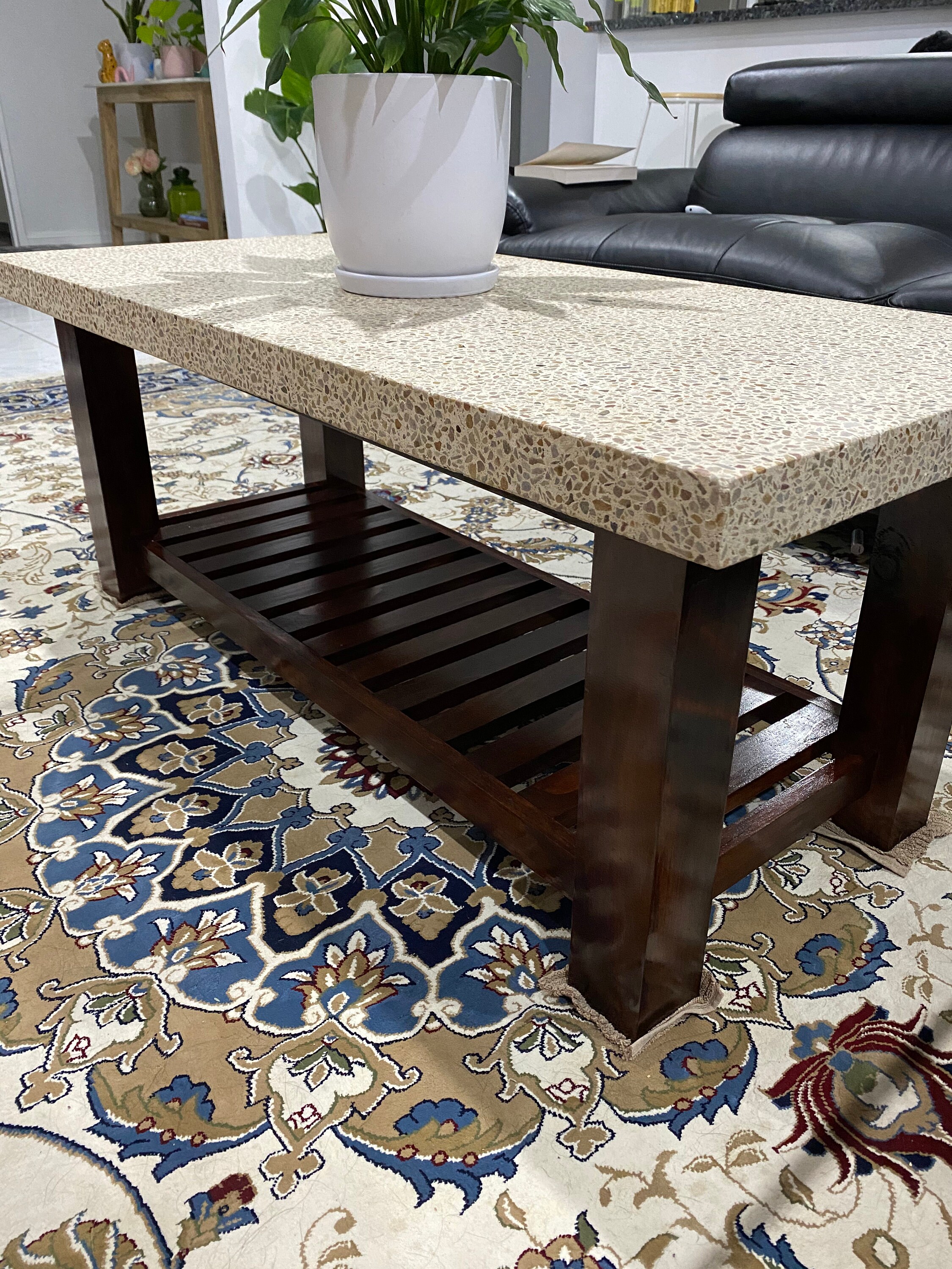 Polished concrete coffee table Etsy