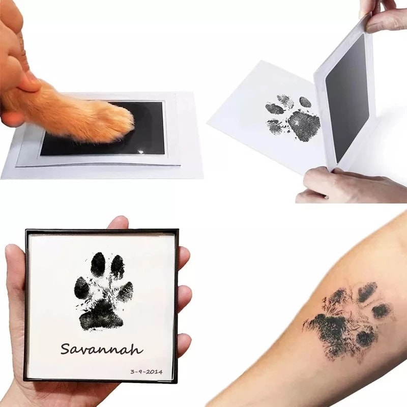 Dog paw print tattoo kit