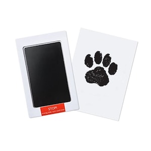 Pet Paw Print Inkless Pad Non-Toxic Paw Print Kit Black