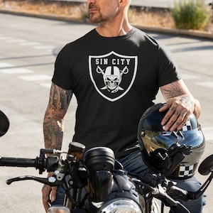 Sin City Raiders Skull Shield Unisex T-Shirt