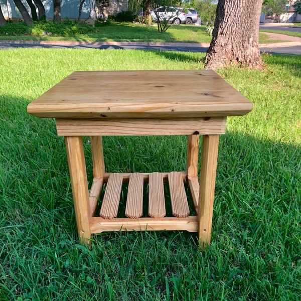Solid Wood End Table Etsy