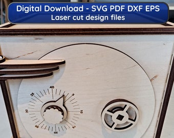Kombination Sicher - Laser geschnittene digitale Design Dateien - Sofort Download