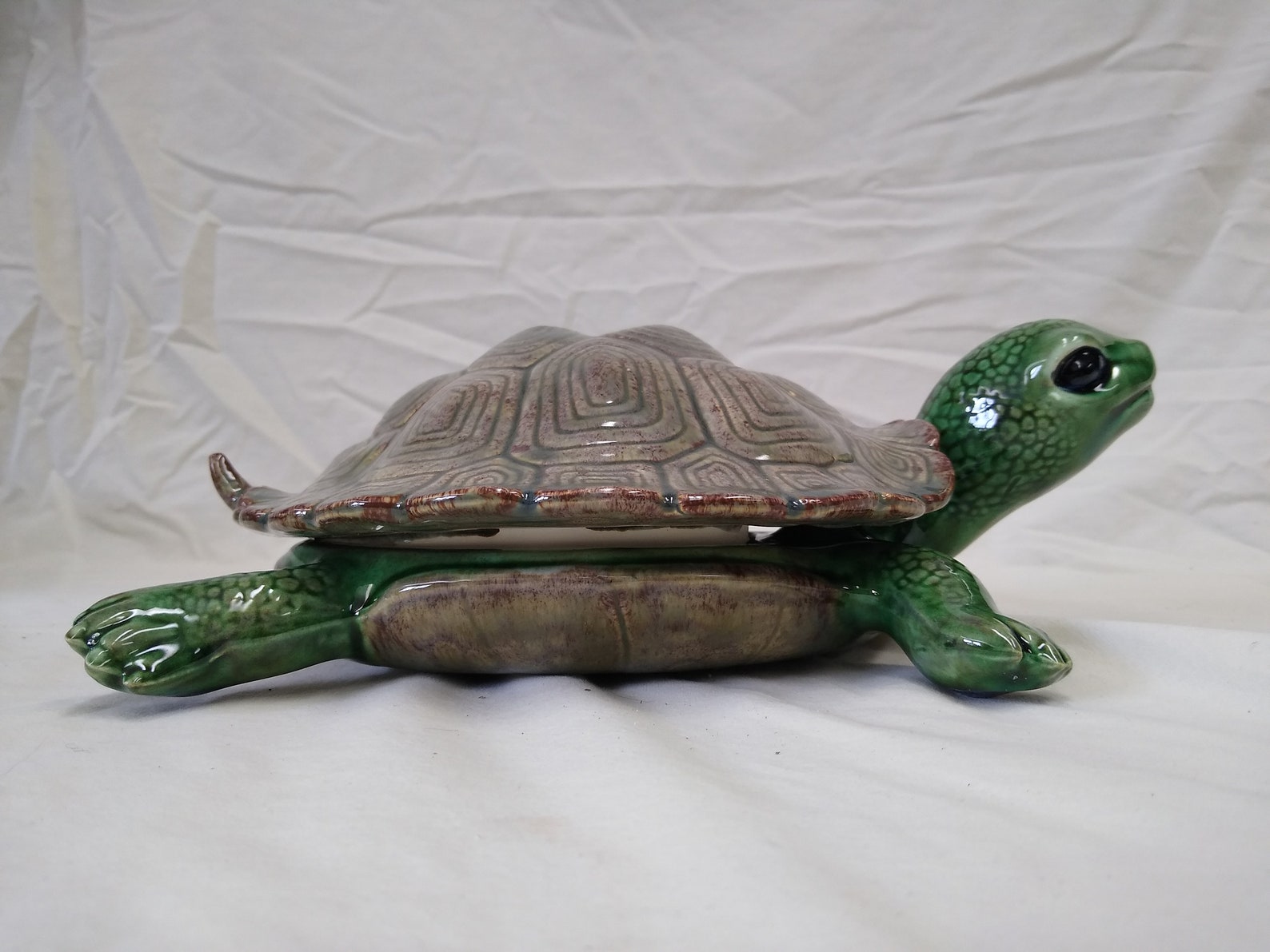 Ceramic Turtle Figurine Hand Painted candy dish treasure Etsy