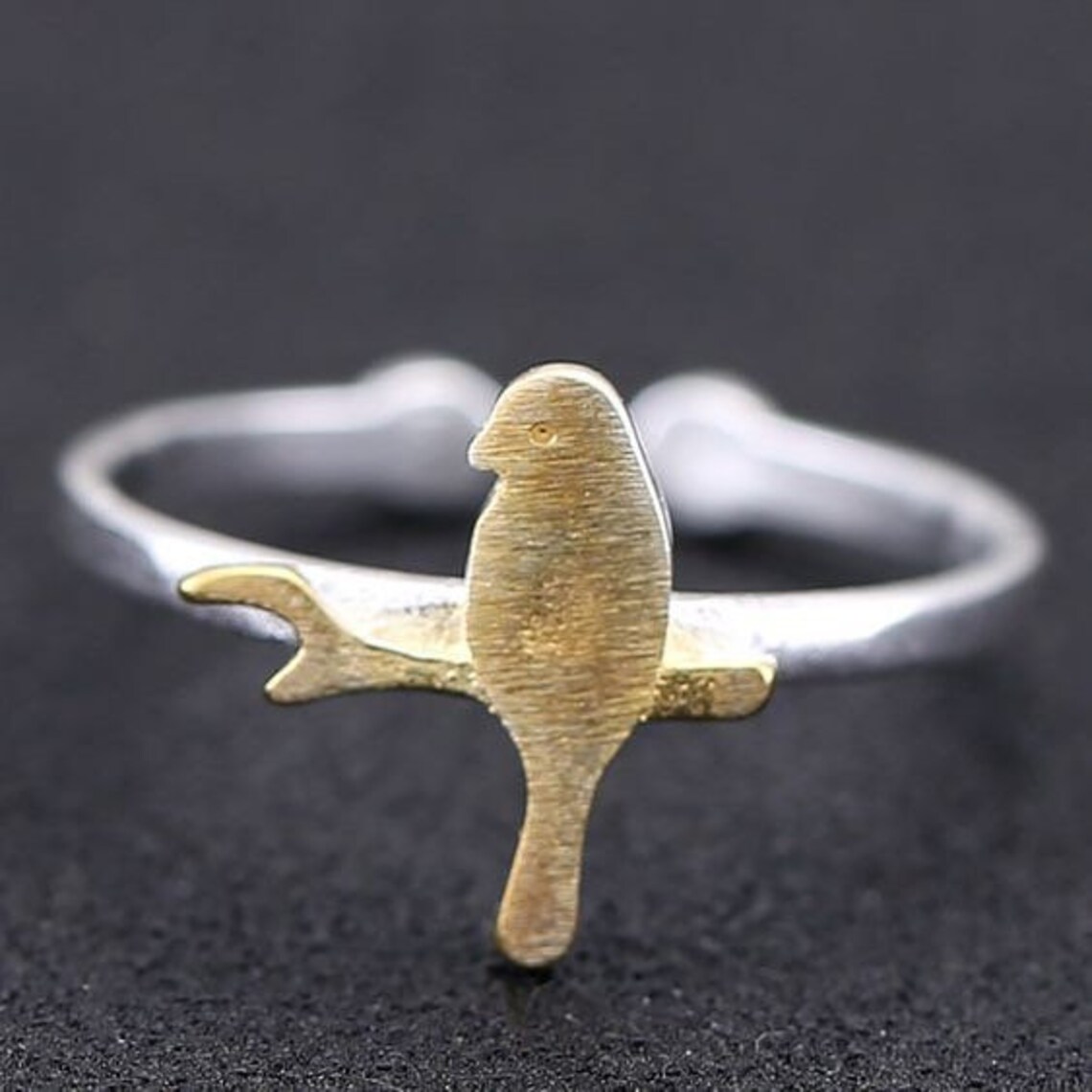 Gold Bird Ring Gold Ring Silver Ring Bird Ring gold bird Etsy