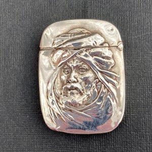 Very Rare Antique Sterling Silver Orientalist Vesta