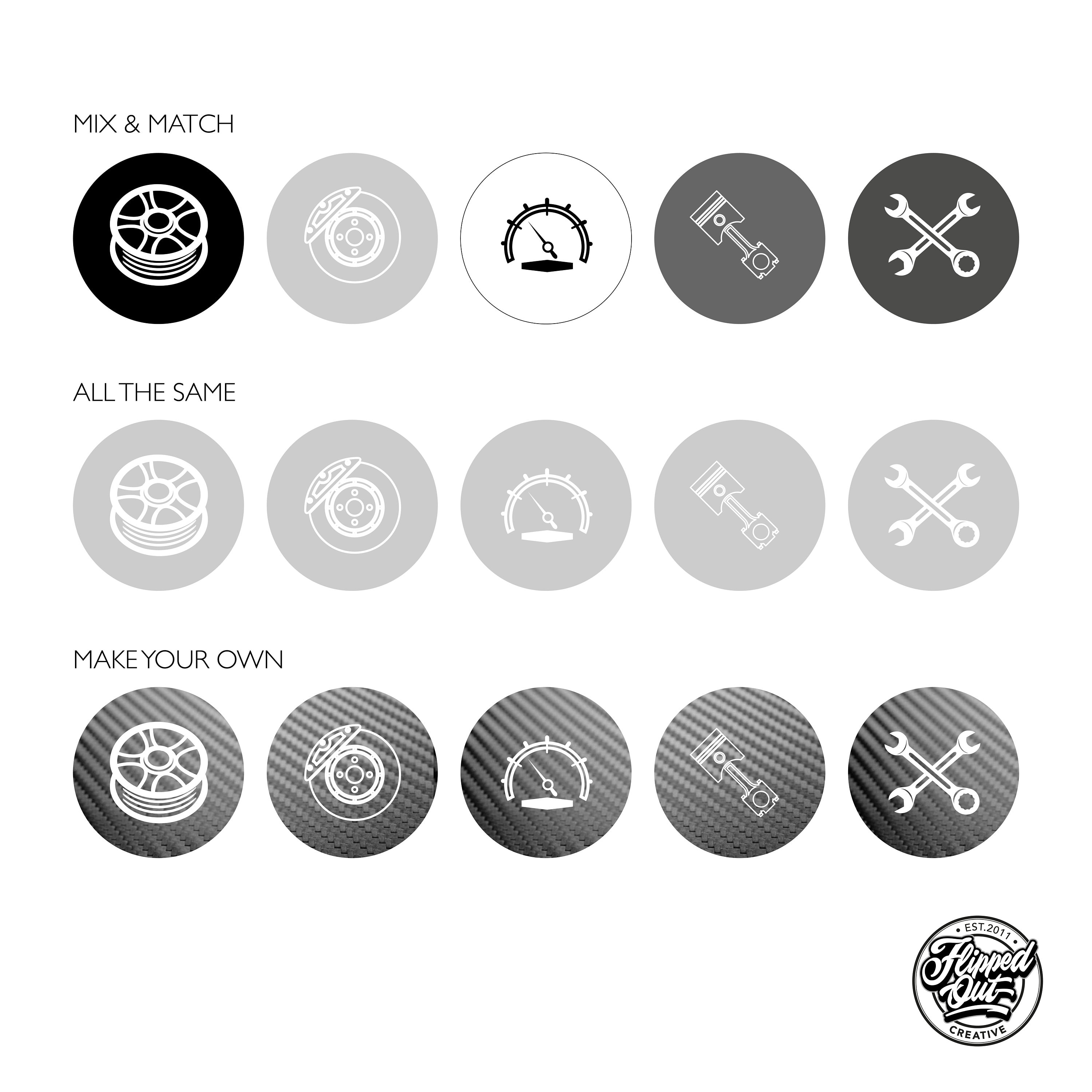 120 Instagram Story Highlight Icons | Monochrome Garage Automotive Pack ...