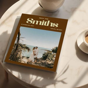 Editable Wedding Magazine Template Canva | 60 Page Custom Wedding Photo Book | Bold Printable Bridal Keepsake | Wedding Coffee Table Album