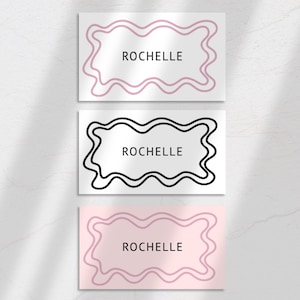 Bon Appetite - Tarjetas de nombre personalizables, editables y con garabatos para imprimir - Papelería para bodas y eventos, descarga digital, tarjetas de ubicación