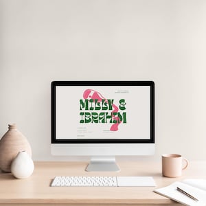 Sito web per matrimoni / Sito web per matrimoni personalizzato per coppie - sito web personalizzato per matrimoni - cancelleria divertente, moderna e senza carta