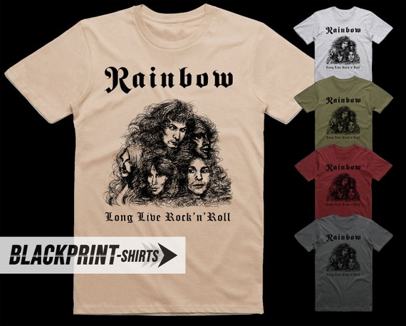 Rainbow Long Live Rock T Shirt Cotton Men's Etsy