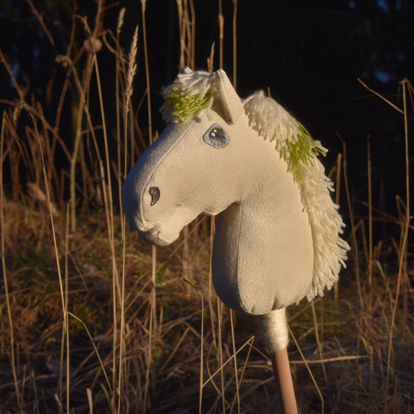 White Hobby horse with realistic eyes