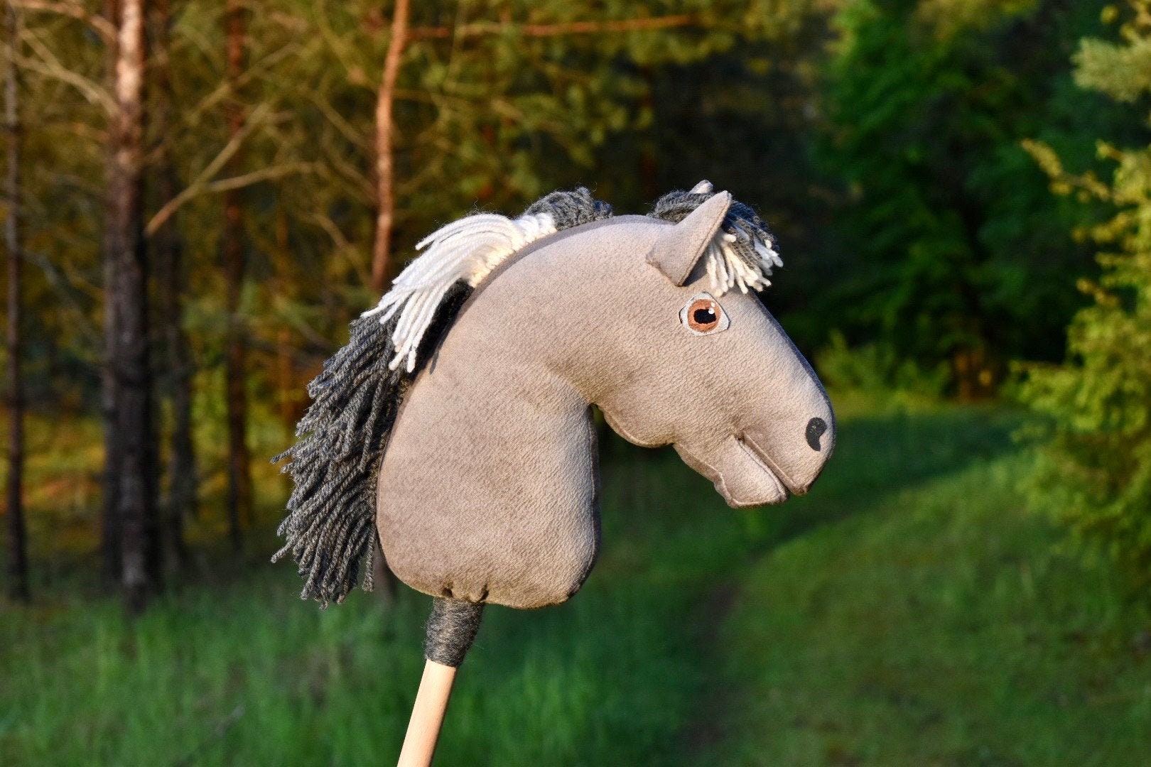 Gray Hobby Horse With Realistic Eyes&Nostrills Etsy