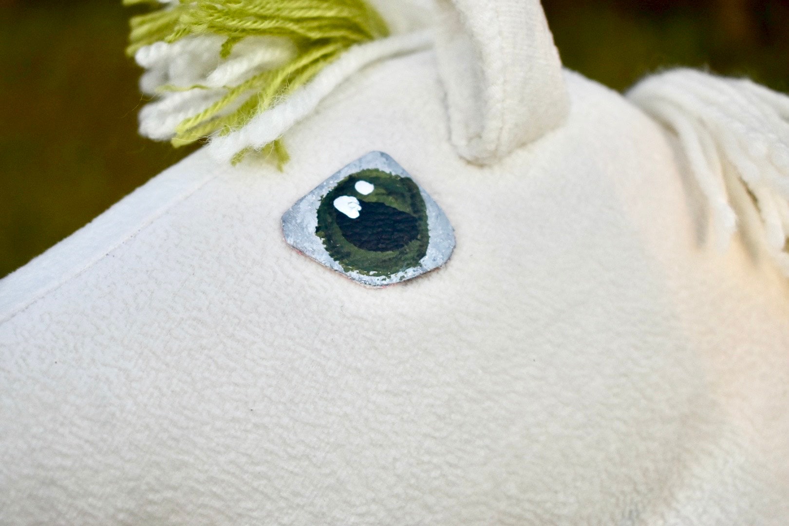 White Hobby horse with realistic eyes Etsy
