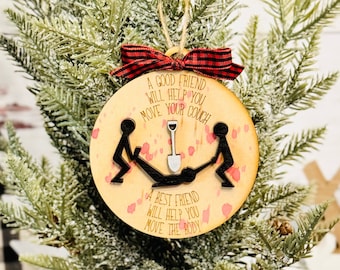 Funny Friends ornament, Best Friend Ornament, Personalized Gifts, Best Friend Gifts, Christmas Ornaments, Christmas Gifts, 2023 ornament