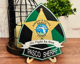 Pasco Sheriff's Office Wooden Sign, Law enforcement decor, deputy sign, custom deputy gift, Leo gifts, sheriff sign, pasco sheriff decor