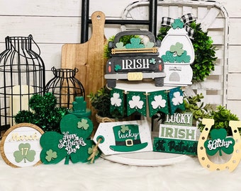 St. Patrick's Day Decor, St. Patrick's Day Sign, Irish Decor, St. Patrick's  Day Decorations, St. Patrick's Day Blocks, Irish Kisses Stacker 