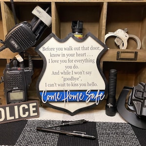 Personalized Police Officer Gifts Police Sign Rustic Thin Blue