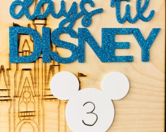 Days to Disney Countdown Dry Erase Board, Mickey dry erase, Disney World, Disneyland, Disney Cruise Line, magnetic countdown, vacation
