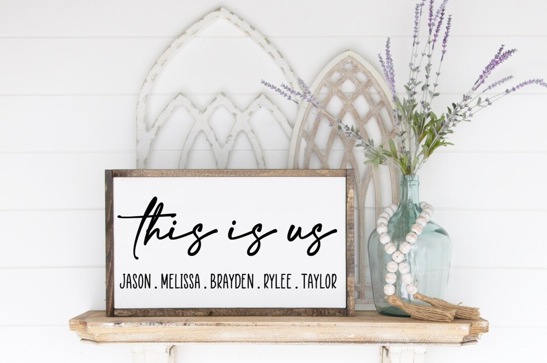 Personalized This is Us Sign, Custom Family Name, Farmhouse Decor - Etsy