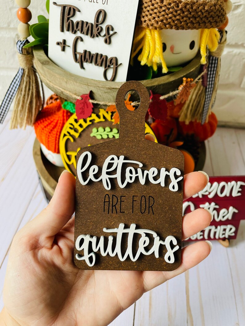 Thanksgiving Tiered Tray Set, Fall Farmhouse Decor zdjęcie 3