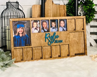 Pre-K to Graduation Picture Frame, First Day of School Sign, kids school sign, school pictures, school year picture frame, k-12 photo frame