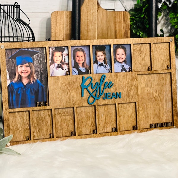 Pre-K to Graduation Picture Frame, First Day of School Sign, kids school sign, school pictures, school year picture frame, k-12 photo frame