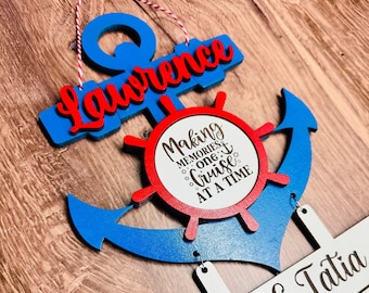 Anchor Cruise cabin door decor, cruise door hanger, cruise cabin sign, cruise sign, vacation door sign, vacation door sign, cruise ship door
