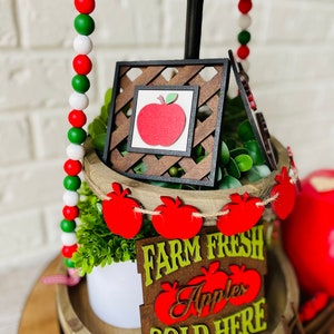 Apple Tiered Tray Set, Fall Farmhouse Decor afbeelding 4